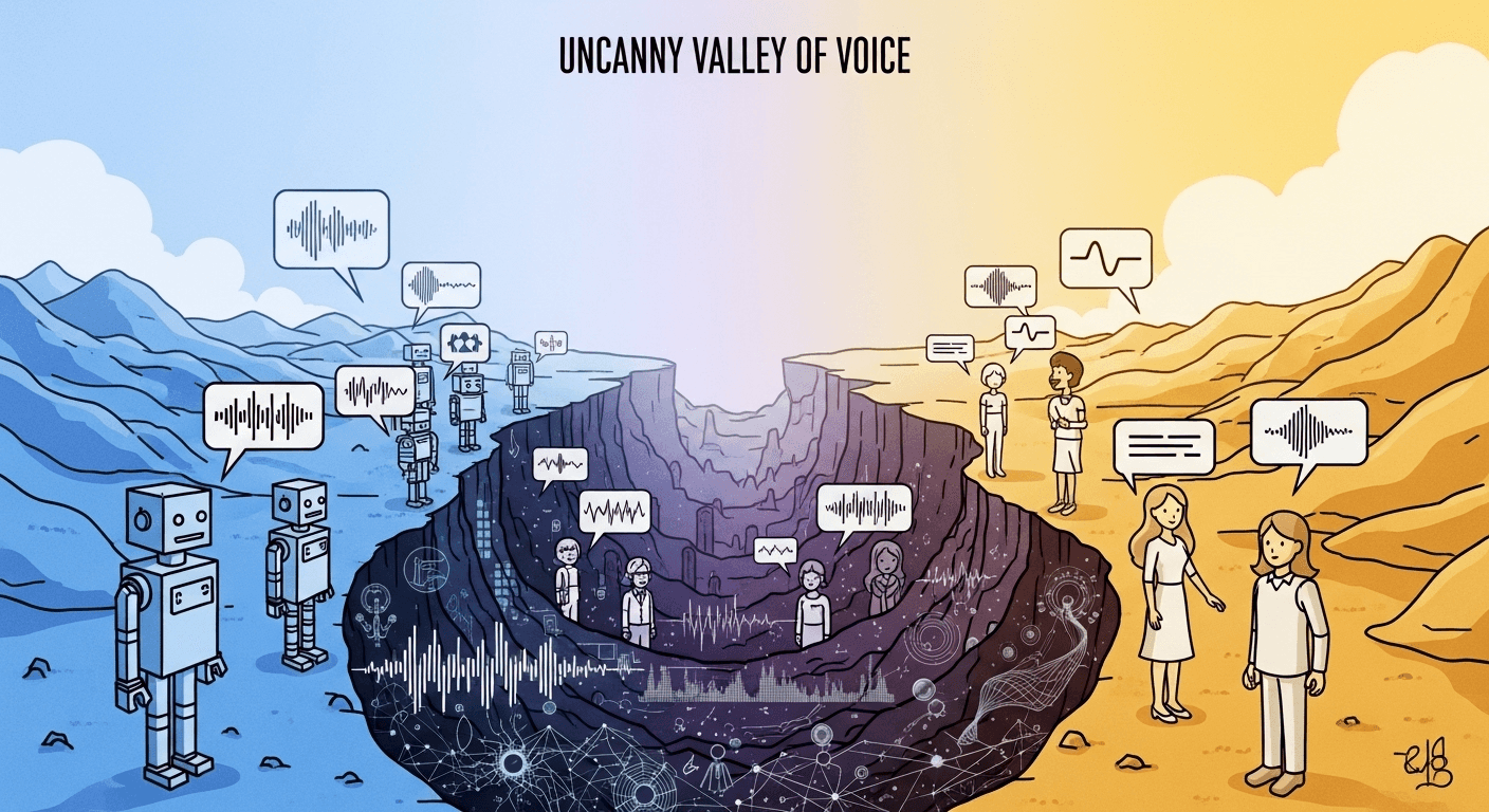 Featured image for The Uncanny Valley of Voice: Why Some AI Voices Sound 'Creepy' and Others Don't